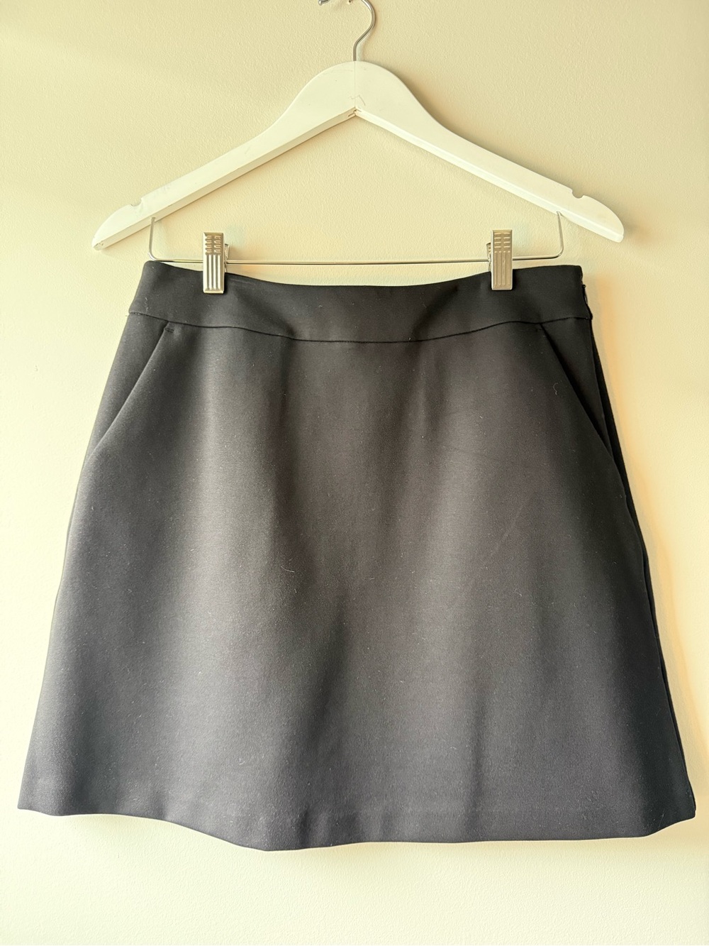 NWT Boden Ponte A-Line Mini Skirt Black Size 8R